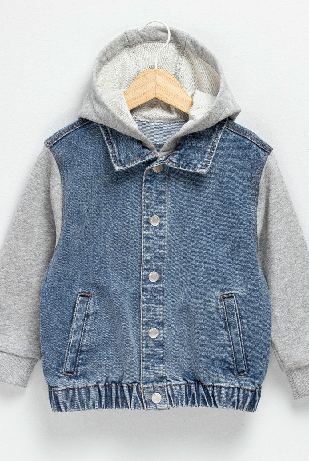 YAMP - Chaqueta Denim con Gorro Yamp Niño Manga Larga Casual