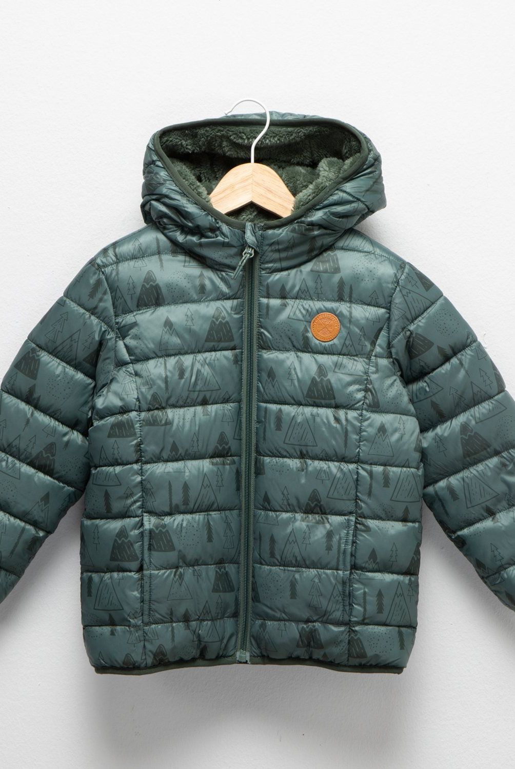 YAMP - Parka Niño Yamp Estampada con Capucha y Forro Peludo