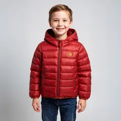 YAMP - Parka Niño Estampada con Capucha y Forro Peludo