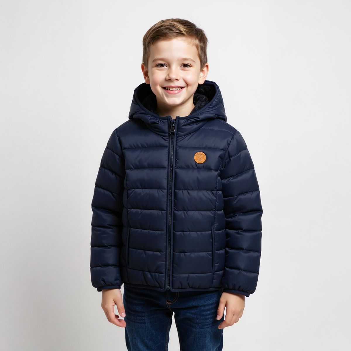 YAMP - Parka Niño Yamp Estampada con Capucha y Forro Peludo