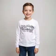 YAMP - Polera Manga Larga Algodón Estampada Niño