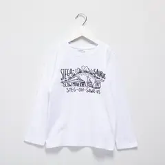 YAMP - Polera Manga Larga Algodón Estampada Niño