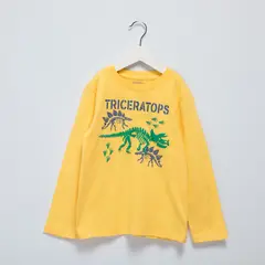 YAMP - Polera Manga Larga Algodón Estampada Niño