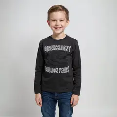 YAMP - Polera Manga Larga Algodón Estampada Niño