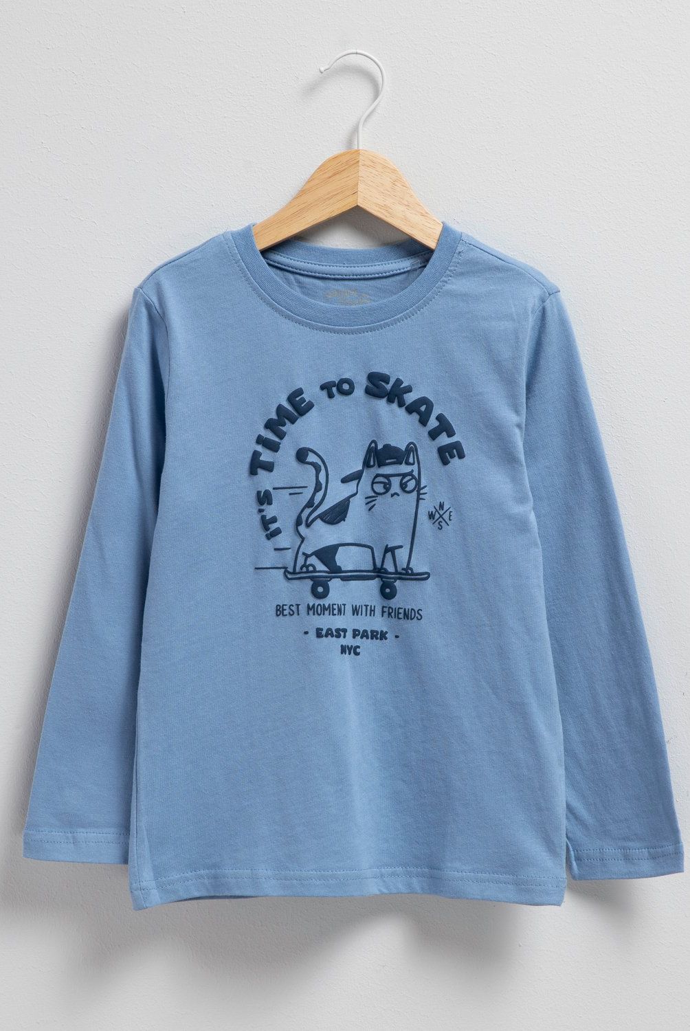 YAMP - Polera Manga Larga Algodón Estampada Niño Yamp
