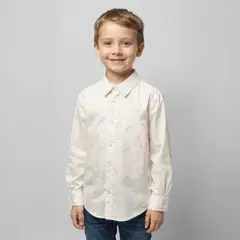 YAMP - Camisa Estampada Manga Larga Algodón Niño