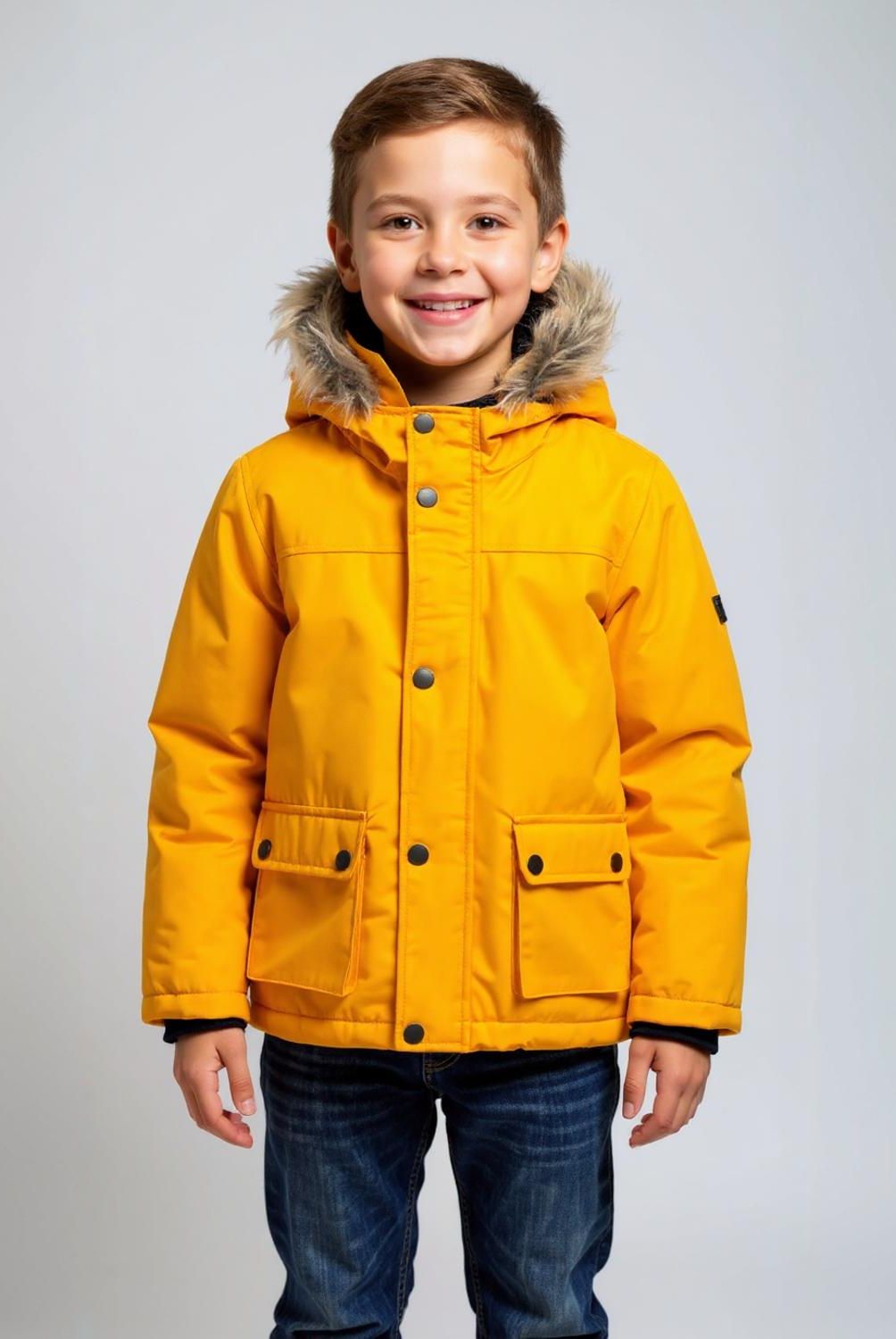 YAMP - Parka Yamp Con Capucha Y Forro Peludo Niño