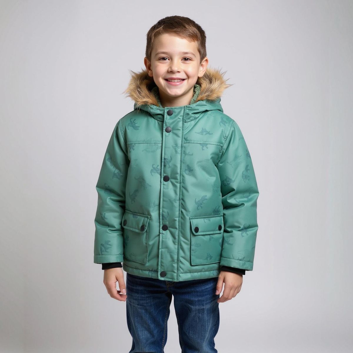 YAMP - Parka Yamp Con Capucha Y Forro Peludo Niño