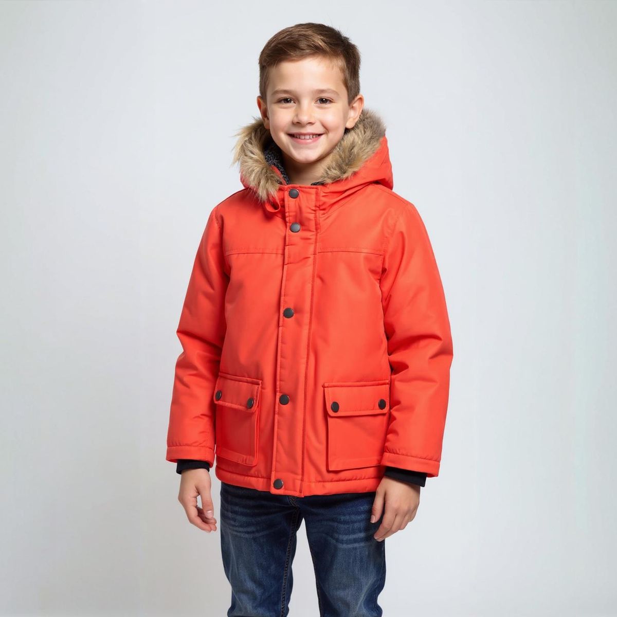 YAMP - Parka Yamp Con Capucha Y Forro Peludo Niño