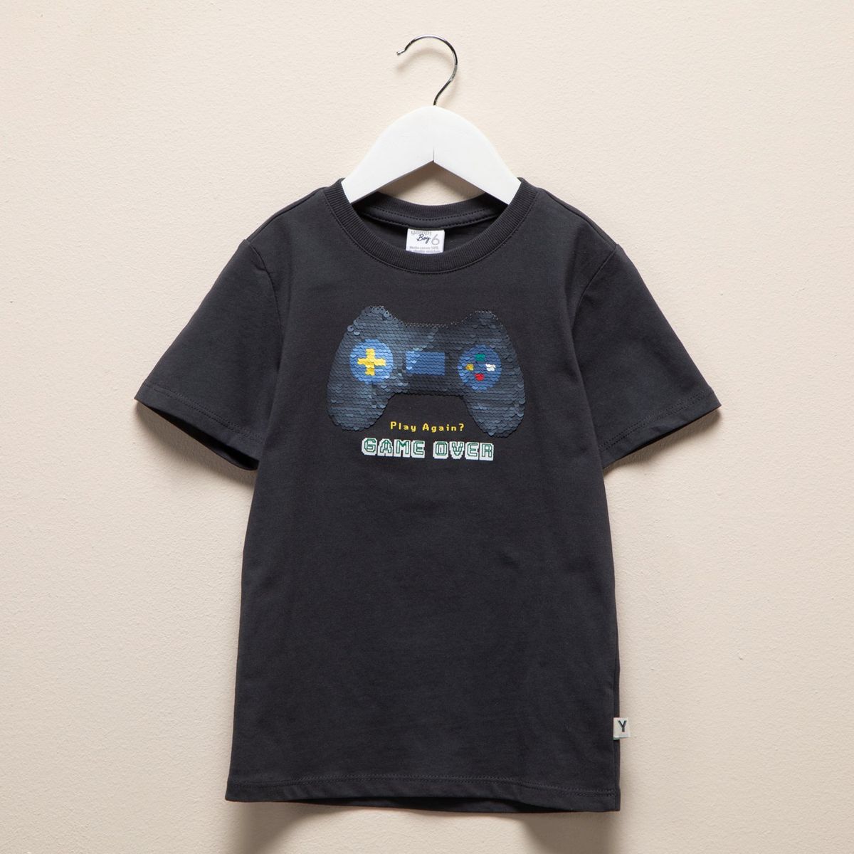 YAMP - Polera Yamp Algodón Estampada Lentejuelas Niño