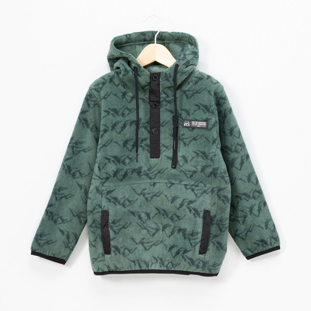 YAMP - Polerón Polar Niño Yamp Estampado Con Capucha