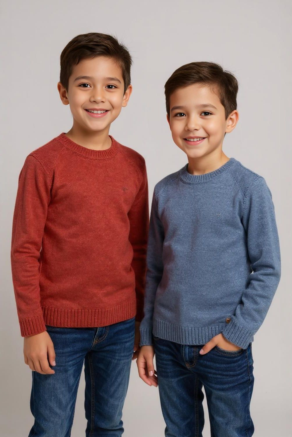 YAMP - Pack de 2 Sweaters Acrílico Niño Yamp Cuello Redondo