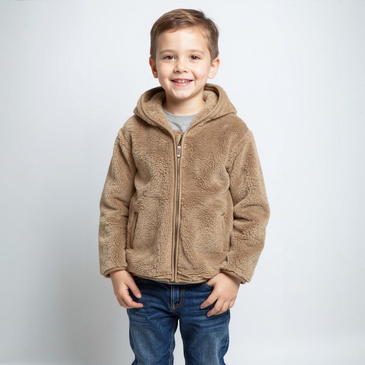 YAMP - Polerón Peludo Con Capucha Niño Yamp