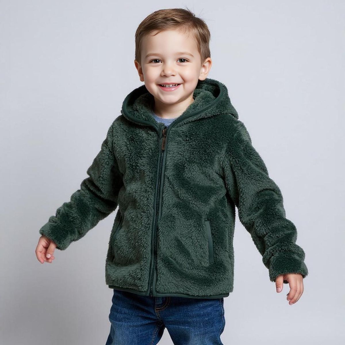 YAMP - Polerón Peludo Con Capucha Niño Yamp