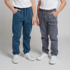 YAMP - Pack 2 Pantalones de Buzo Polar Niño Jogger