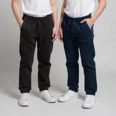 YAMP - Pack 2 Pantalones de Buzo Polar Niño Jogger