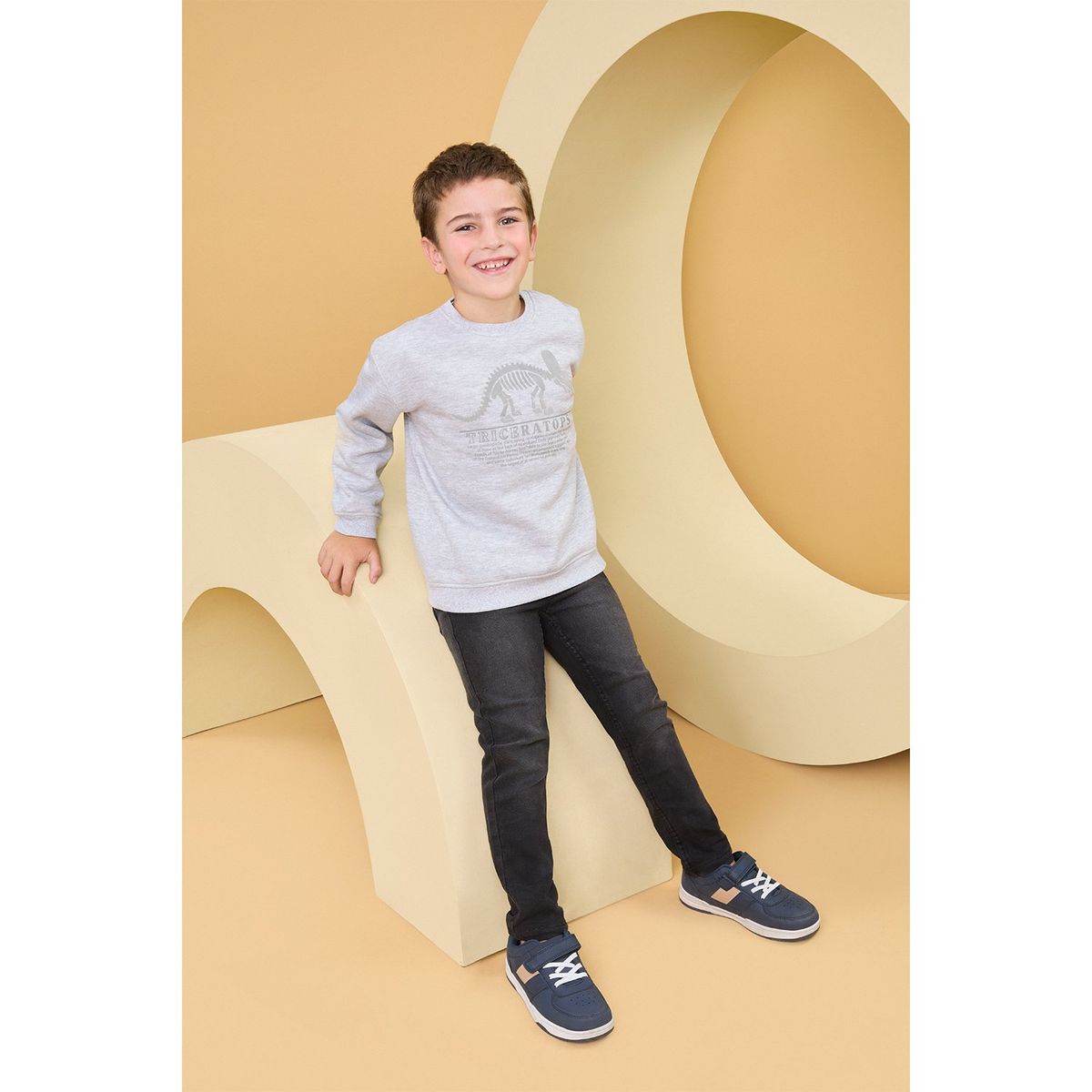 YAMP - Polerón Yamp Triceratops Niño Polialgodón Manga Larga