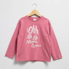 YAMP - Polera Algodón Manga Larga Niña Diseño Estampado