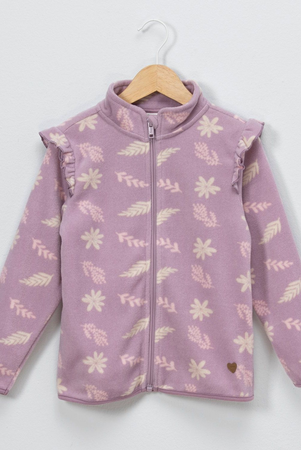 YAMP - Polerón Polar Niña Yamp Estampado Corazones con Volantes