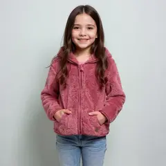 YAMP - Polerón Peludo Con Capucha Niña