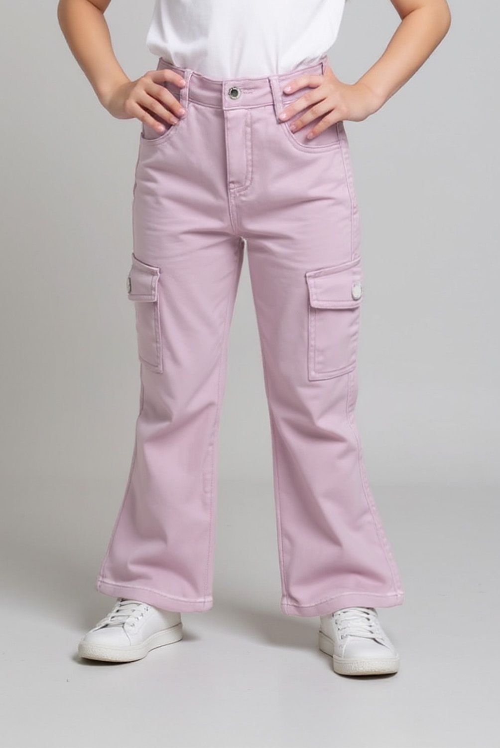 YAMP - Pantalón Cargo Yamp Niña Algodón Tiro Medio Casual