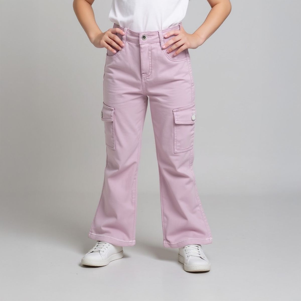 YAMP - Pantalón Cargo Yamp Niña Algodón Tiro Medio Casual