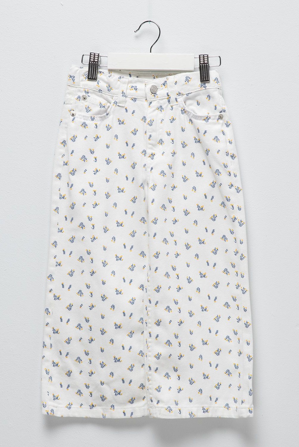 YAMP - Pantalón Wide Leg Niña Yamp Algodón Estampado Flores