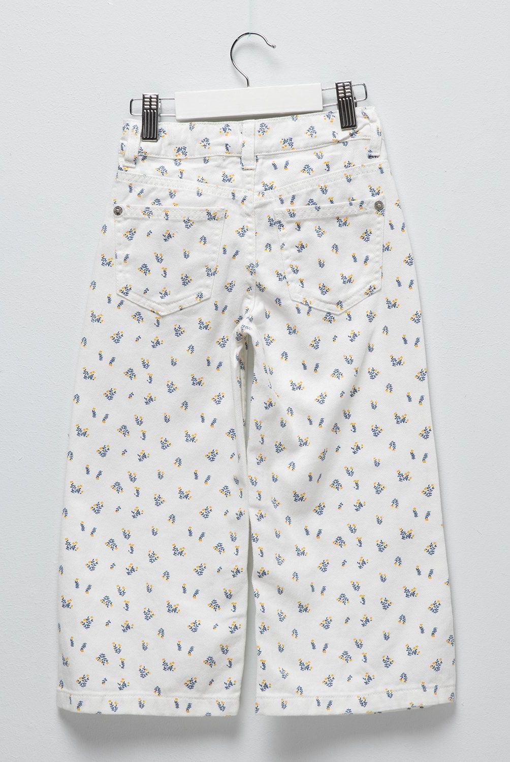 YAMP - Pantalón Wide Leg Niña Yamp Algodón Estampado Flores