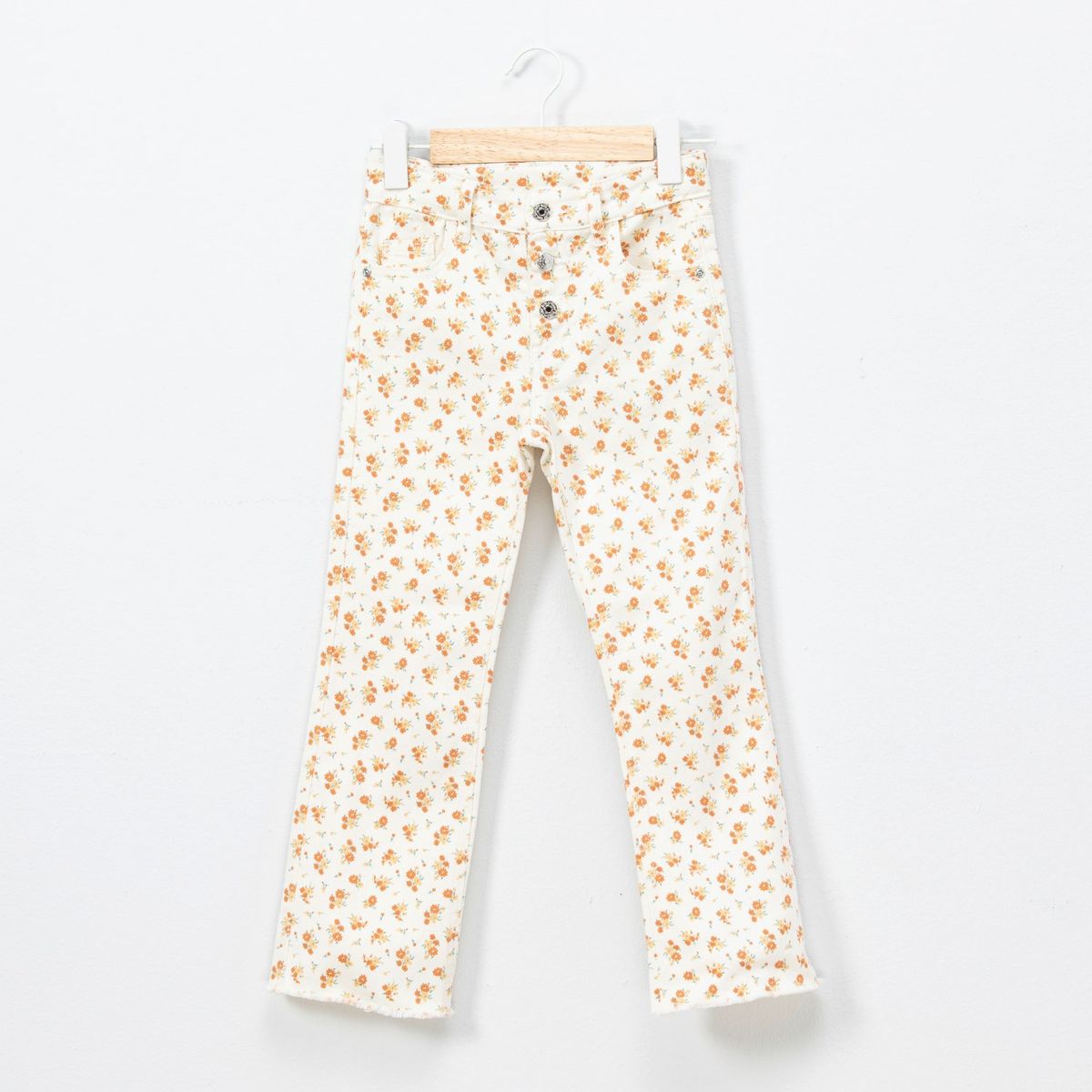 YAMP - Pantalón Flare de Algodón con Diseño Floral Yamp Niña