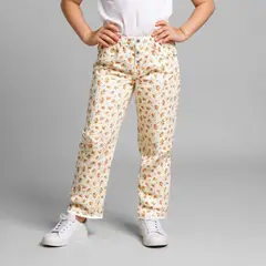YAMP - Pantalón Flare de Algodón con Diseño Floral Niña
