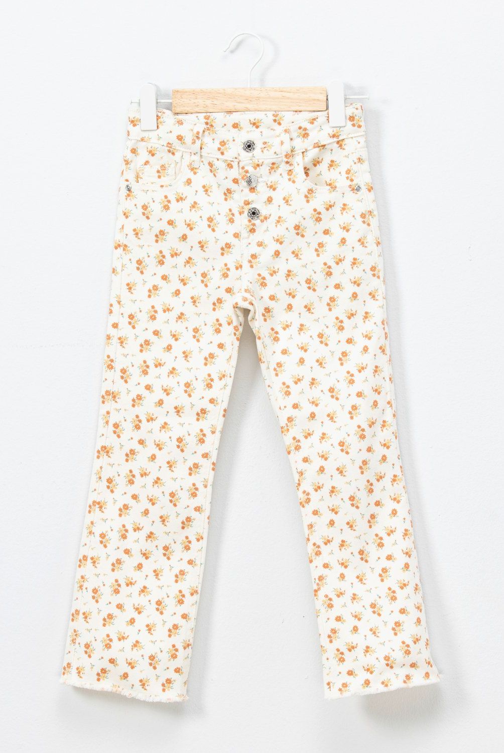 YAMP - Pantalón Flare de Algodón con Diseño Floral Yamp Niña