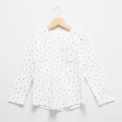 YAMP - Polera Manga Larga Algodón Niña Estampada