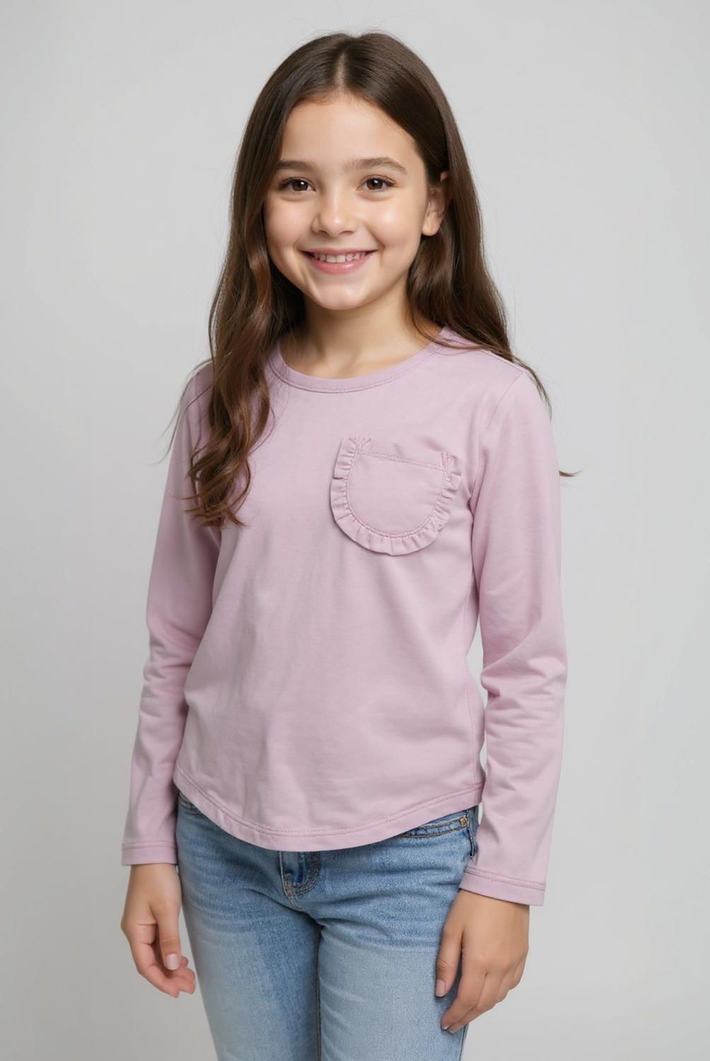 YAMP - Polera Manga Larga Algodón Yamp Niña Estampada