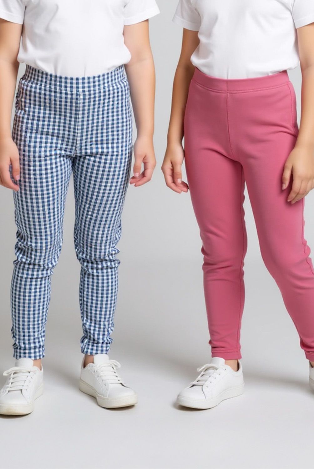 YAMP - Pack 2 Calzas Algodón Niña Yamp Estampadas Tiro Medio