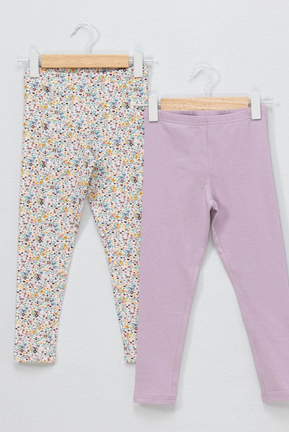 YAMP - Pack 2 Calzas Algodón Niña Yamp Estampadas Tiro Medio