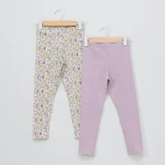 YAMP - Pack 2 Calzas Algodón Niña Estampadas Casuales