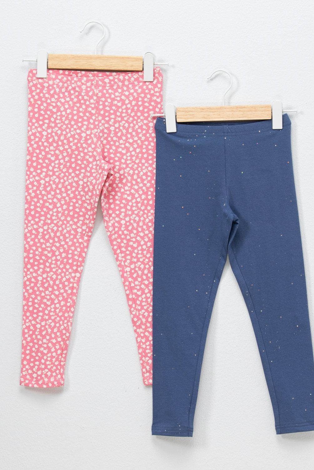 YAMP - Pack 2 Calzas Algodón Niña Yamp Estampadas Tiro Medio