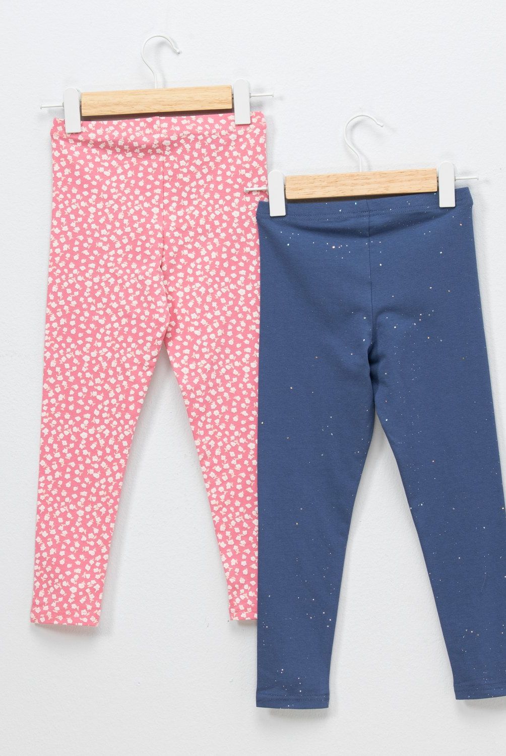 YAMP - Pack 2 Calzas Algodón Niña Yamp Estampadas Tiro Medio