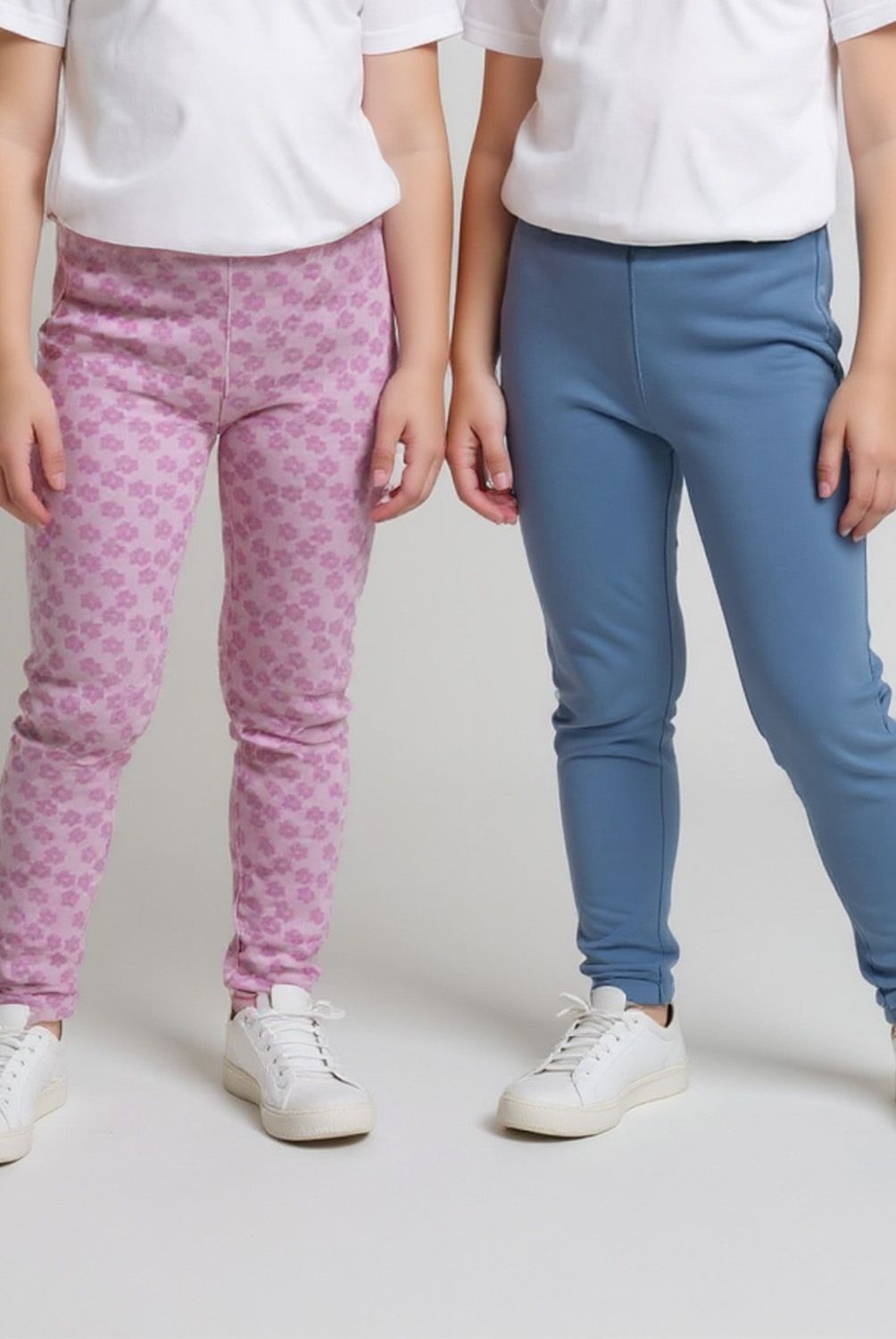 YAMP - Pack 2 Calzas Algodón Niña Yamp Estampadas Tiro Medio