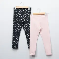 YAMP - Pack 2 Calzas Algodón Niña Estampadas Casuales