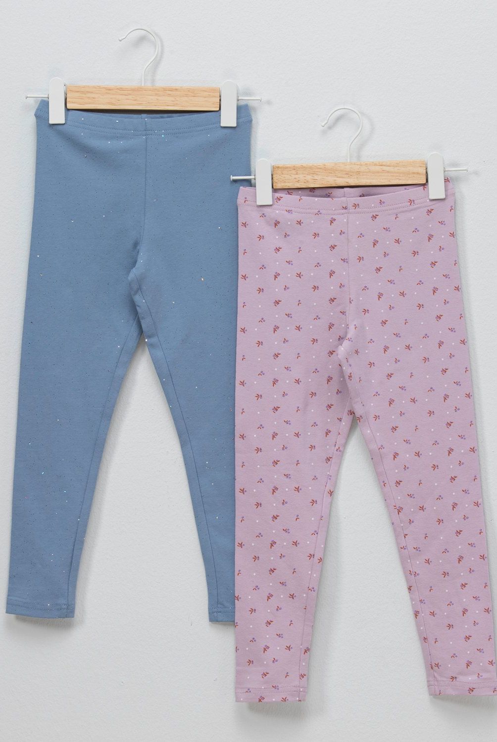YAMP - Pack 2 Calzas Algodón Niña Yamp Estampadas Tiro Medio
