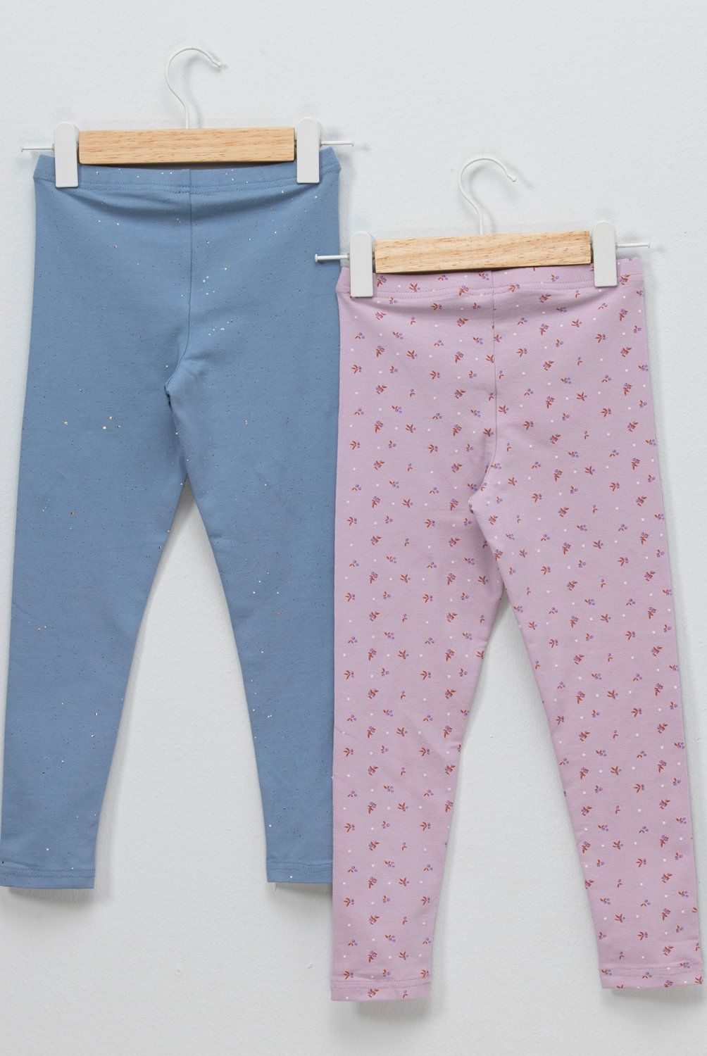 YAMP - Pack 2 Calzas Algodón Niña Yamp Estampadas Tiro Medio