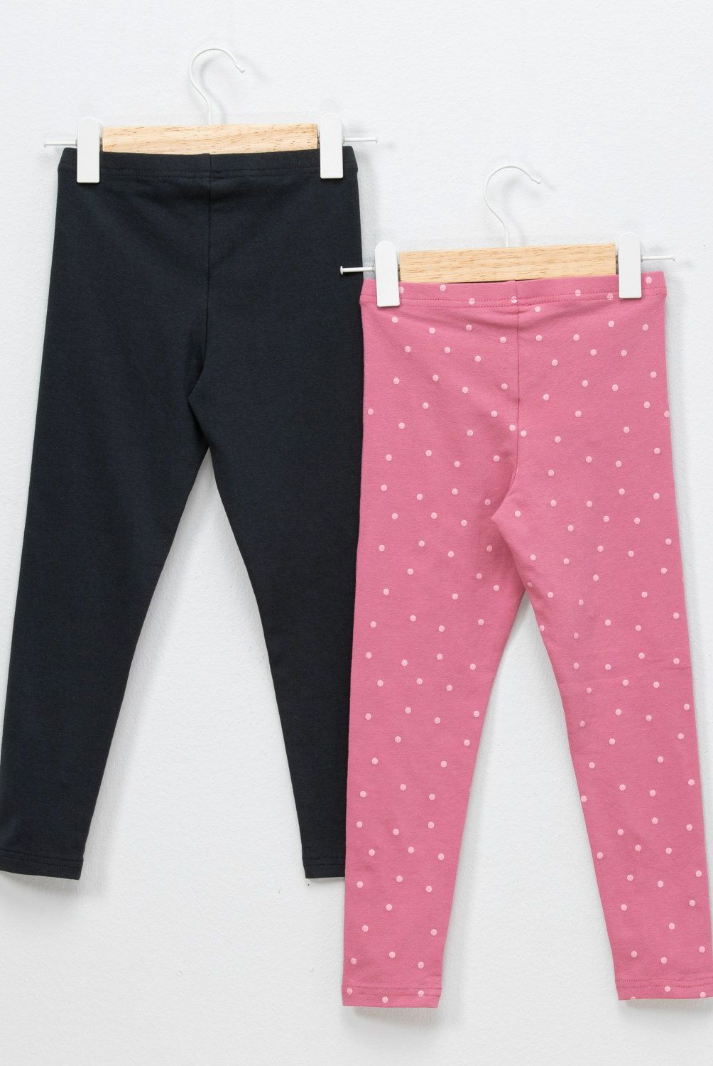 YAMP - Pack 2 Calzas Algodón Niña Yamp Estampadas Tiro Medio