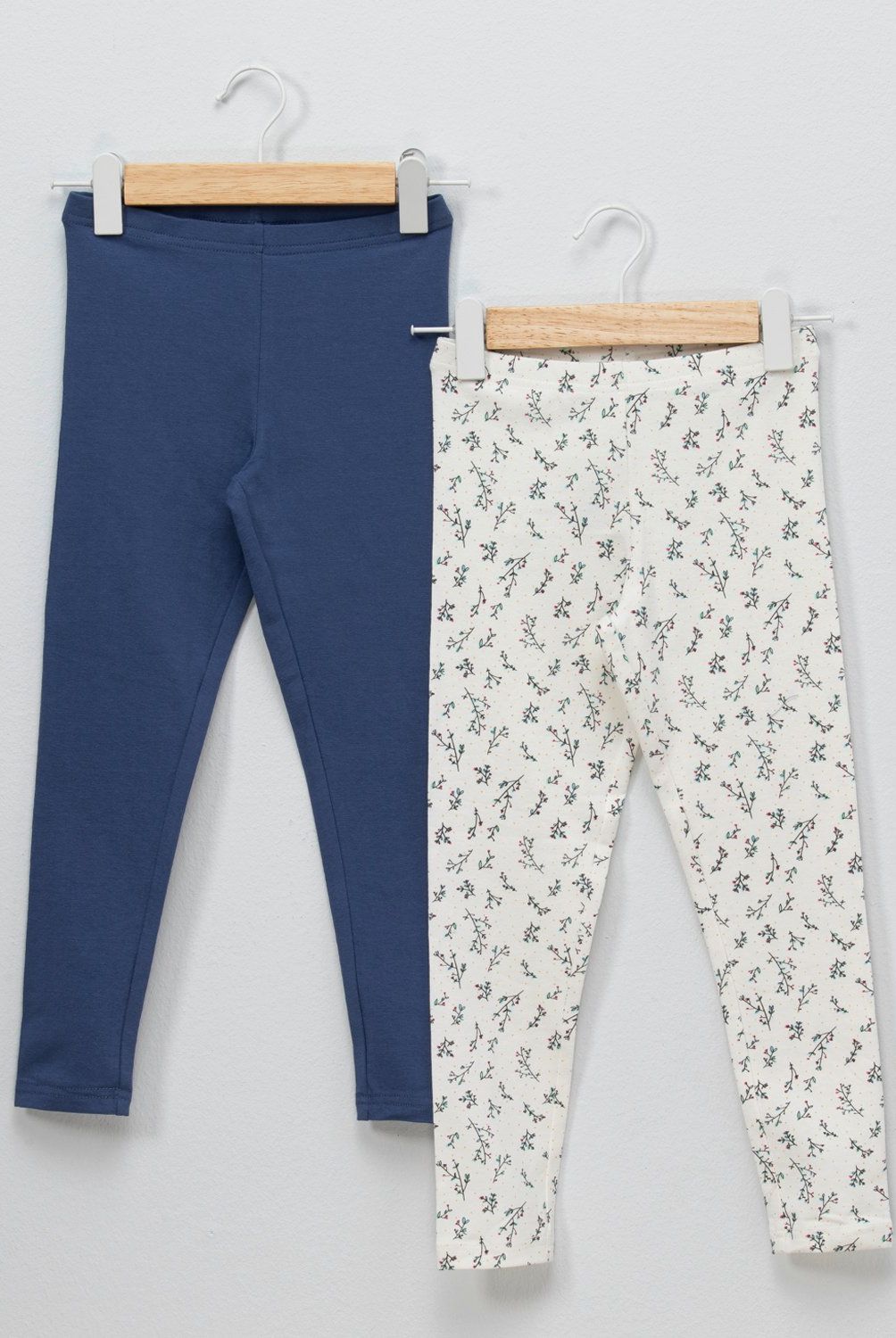 YAMP - Pack 2 Calzas Algodón Niña Yamp Estampadas Tiro Medio