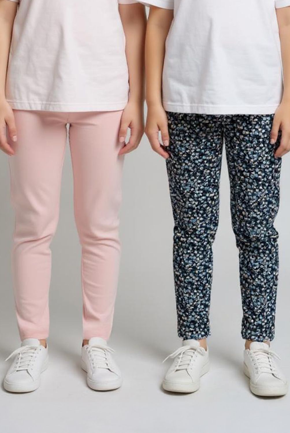 YAMP - Pack 2 Calzas Algodón Niña Yamp Estampadas Tiro Medio