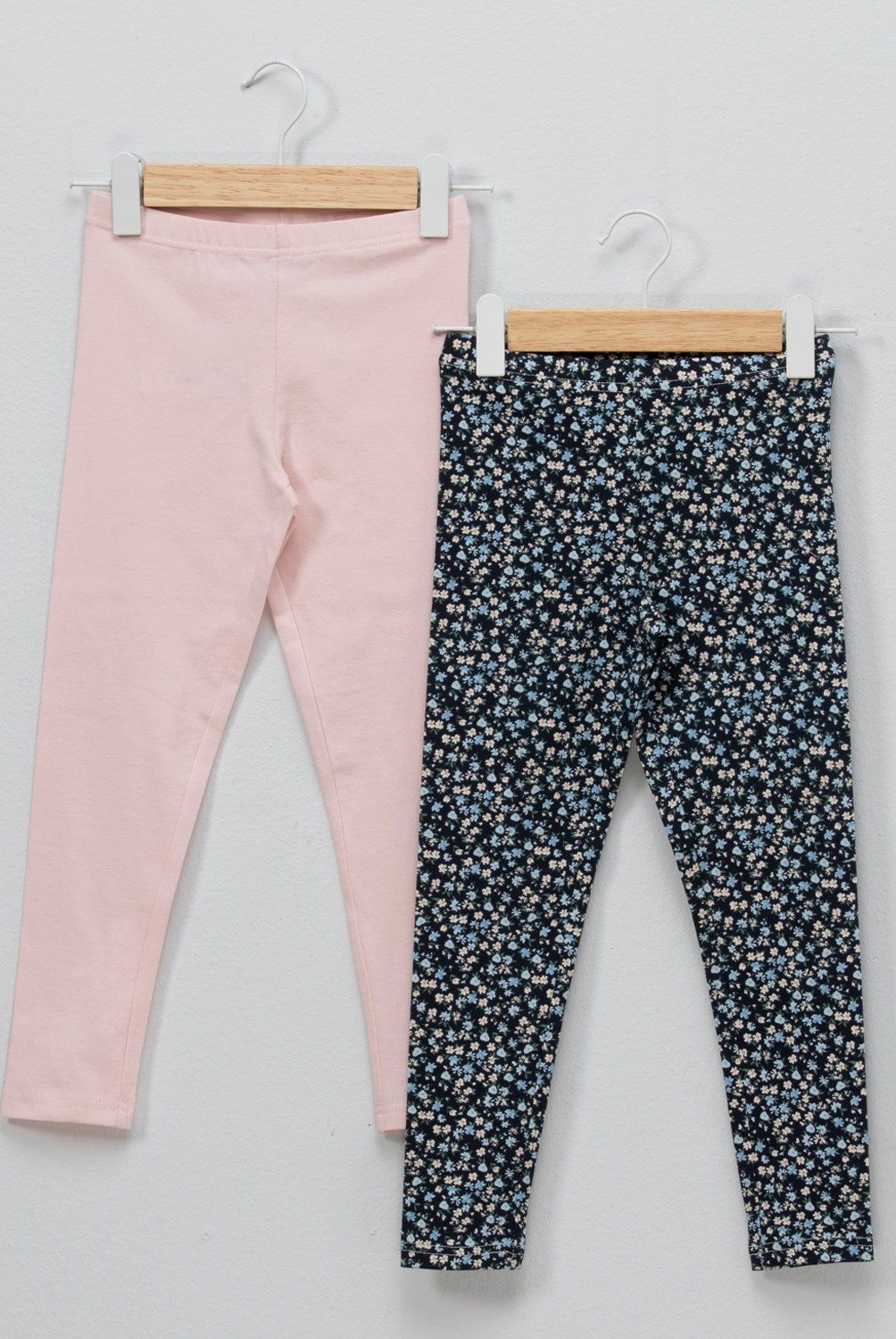 YAMP - Pack 2 Calzas Algodón Niña Yamp Estampadas Tiro Medio
