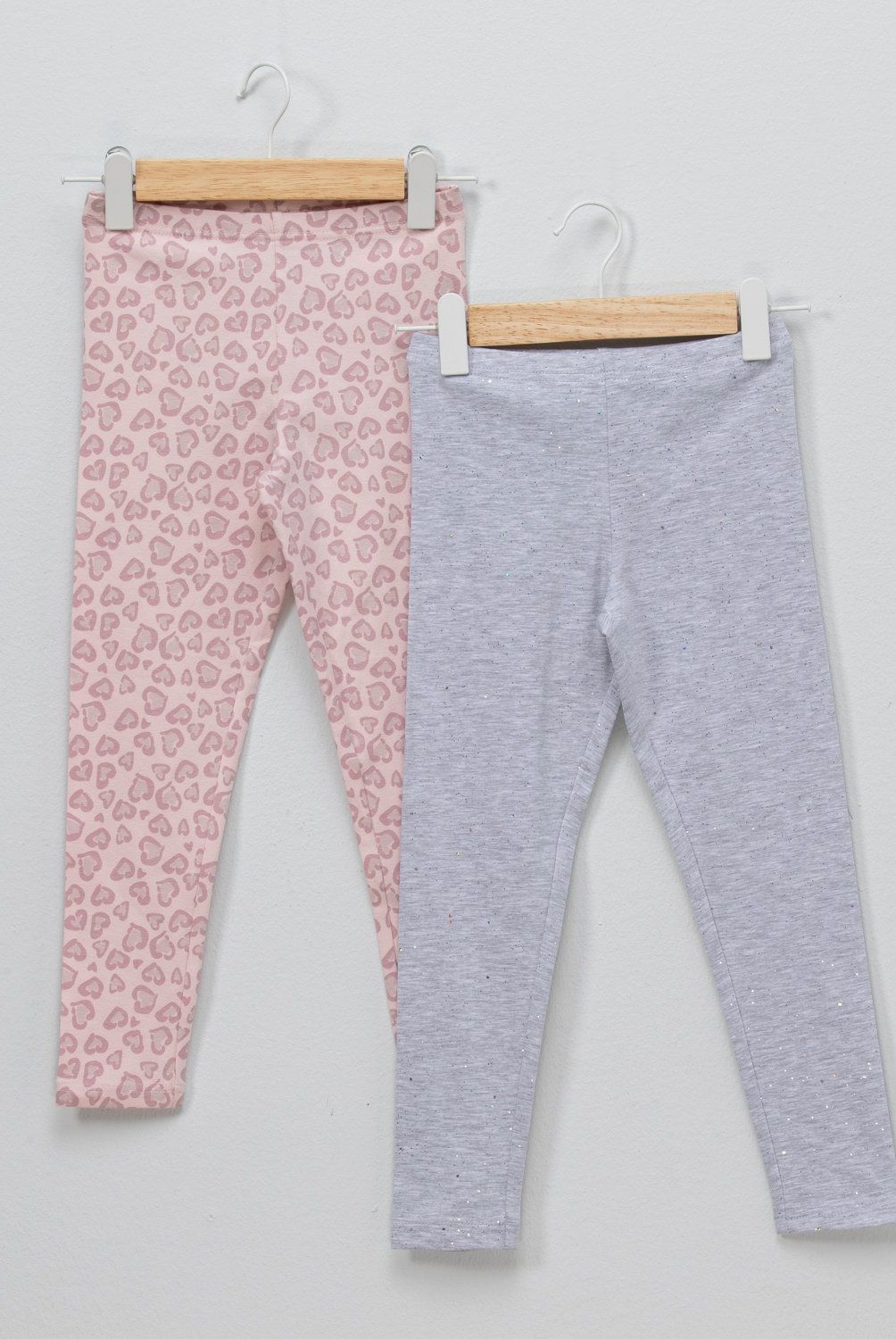 YAMP - Pack 2 Calzas Algodón Niña Yamp Estampadas Tiro Medio