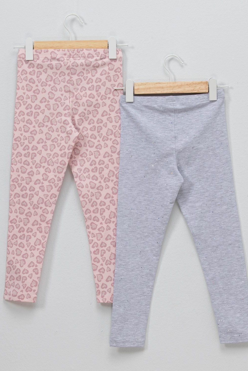 YAMP - Pack 2 Calzas Algodón Niña Yamp Estampadas Tiro Medio