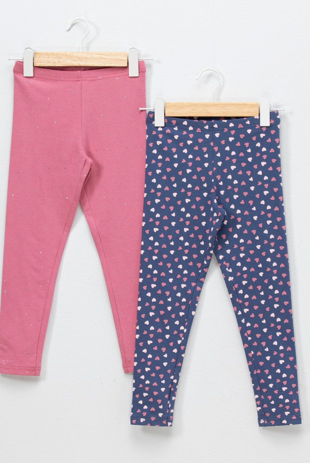 YAMP - Pack 2 Calzas Algodón Niña Yamp Estampadas Tiro Medio