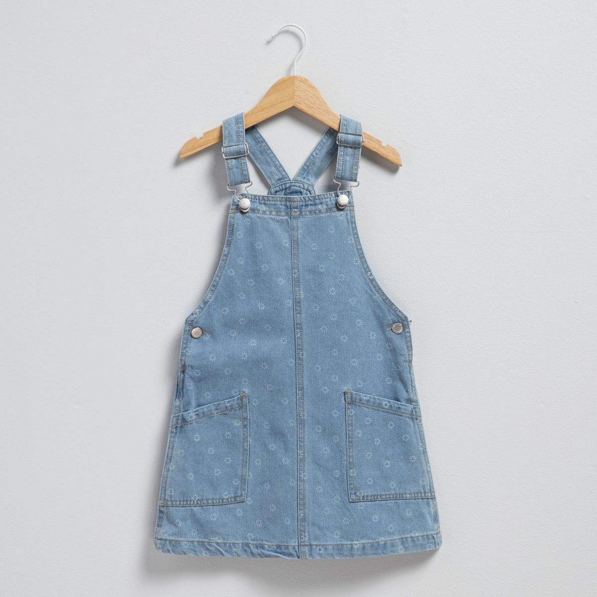 YAMP - Jardinera Denim Niña Yamp Diseño Flores Algodón